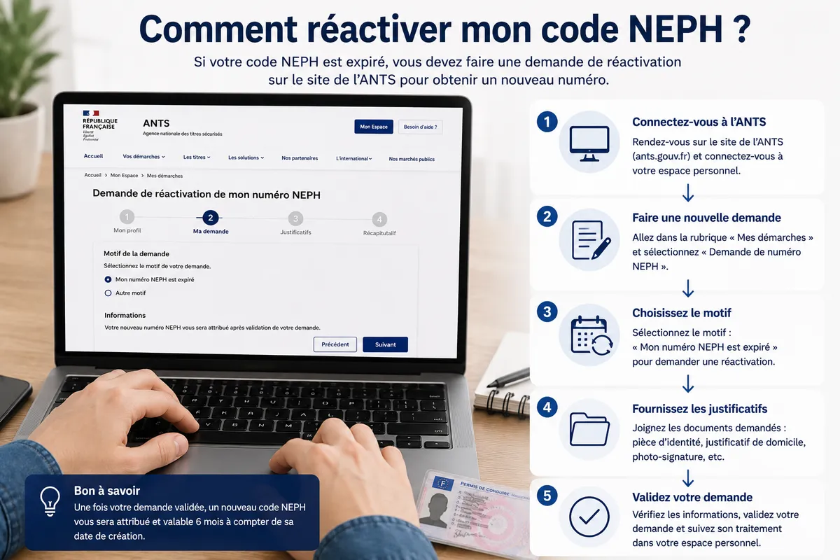 Comment réactiver mon code NEPH ?