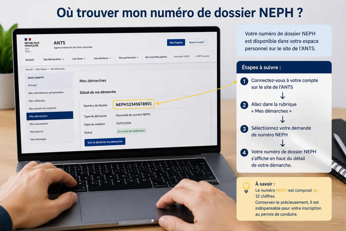 Où trouver mon numéro de dossier NEPH ?