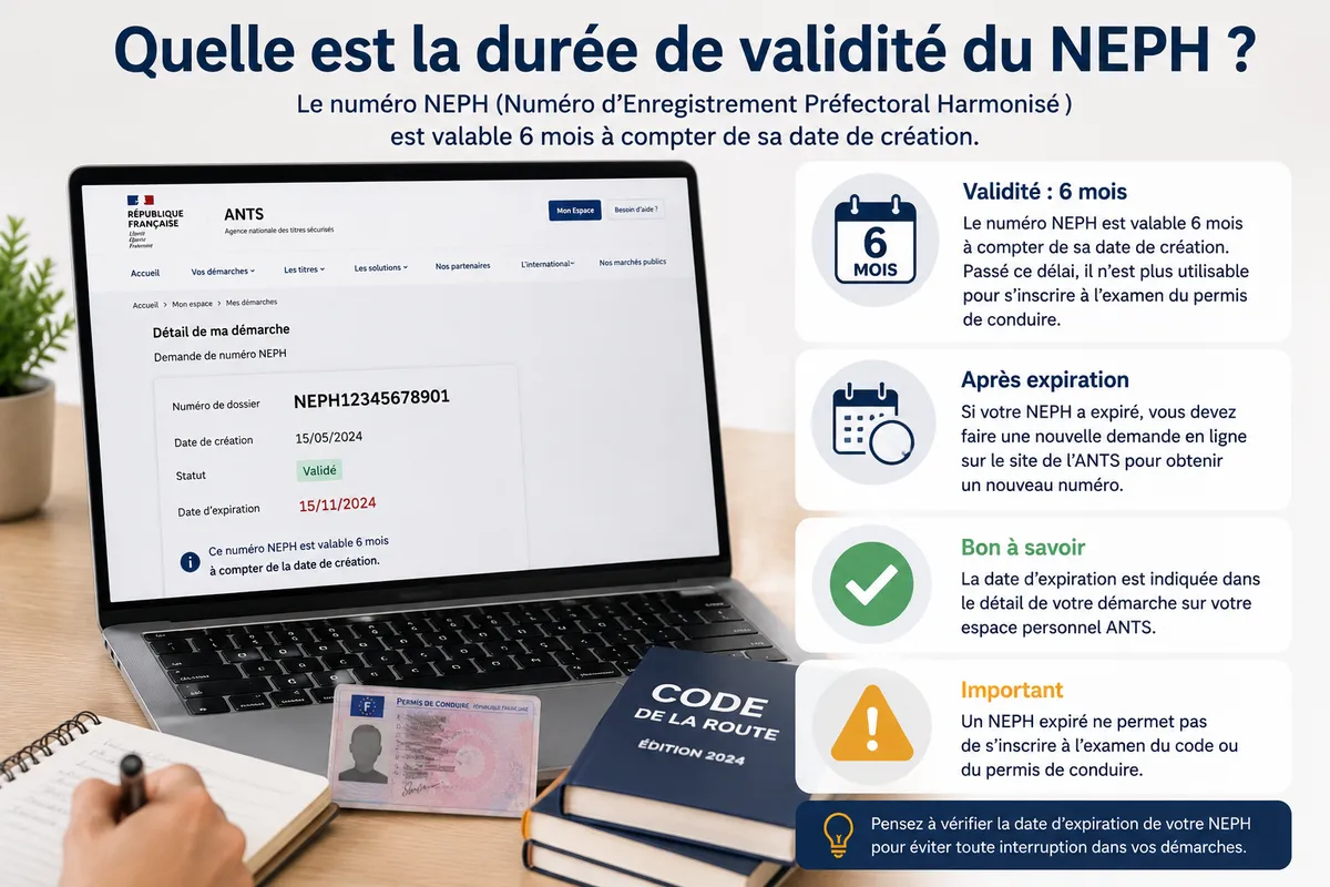 Quelle est la durée de validité du NEPH ?