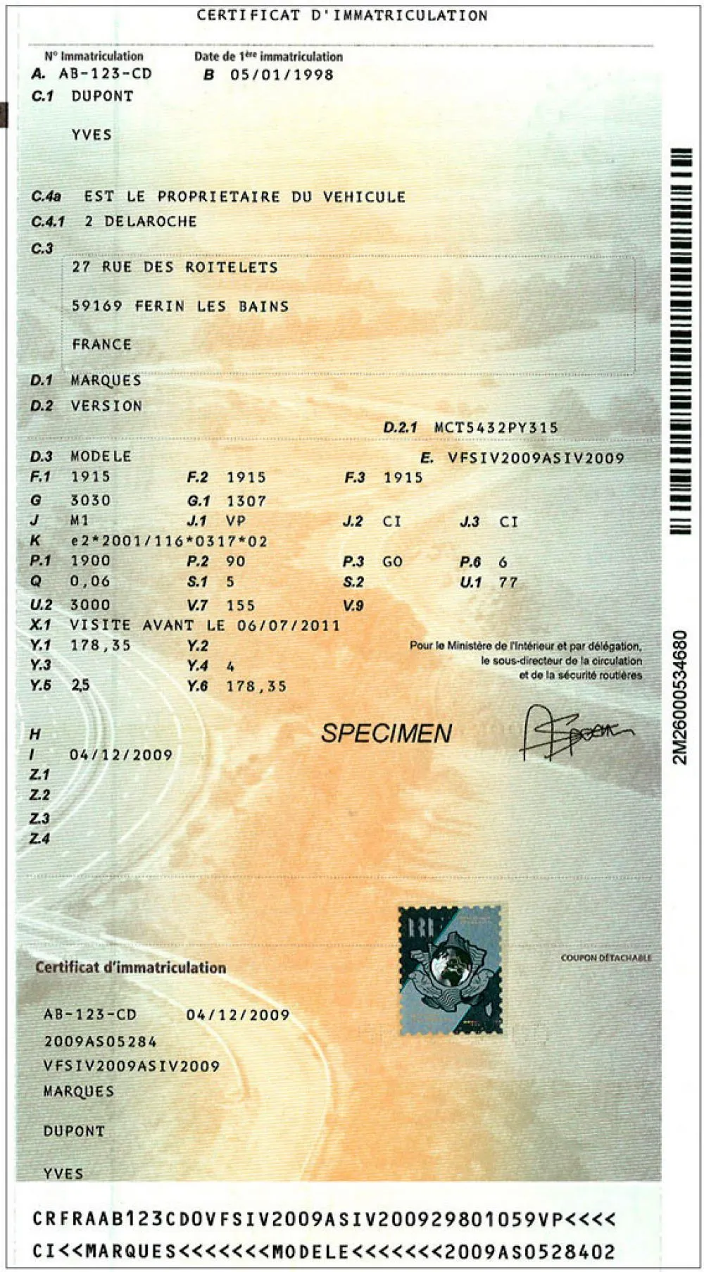 Prix de la carte grise en 2026