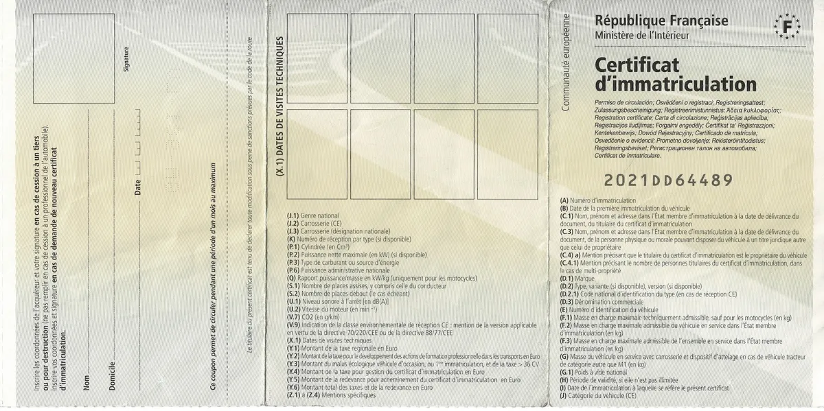 Quel est le prix d'une carte grise selon le type de véhicule en 2026 ?