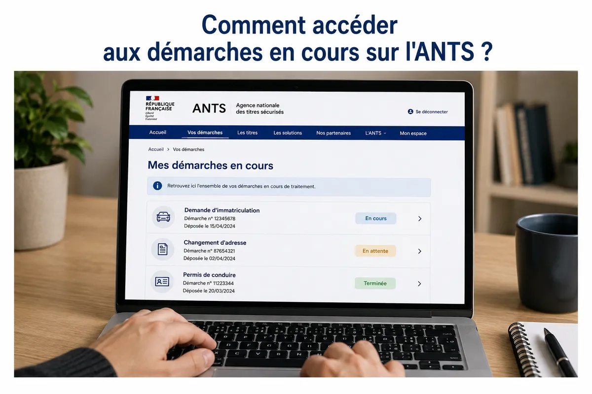 Comment accéder aux démarches en cours sur l'ANTS Comment accéder aux démarches en cours sur l'ANTS ?